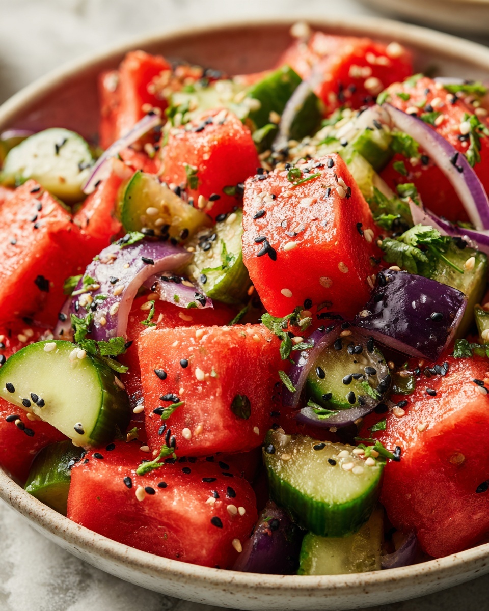 Watermelon Shiso Salad Recipe - Recipe Image