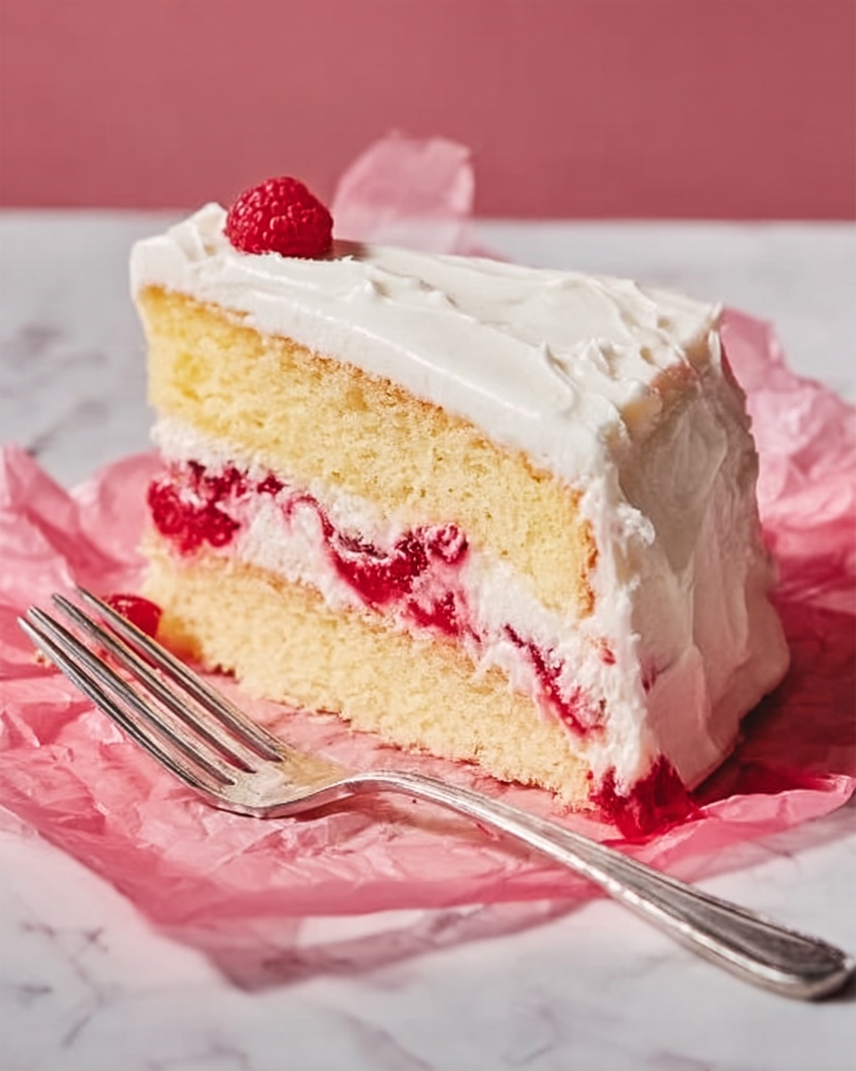 Raspberry Lemon Cake with Lemon Buttercream Frosting Recipe - Recipe Image