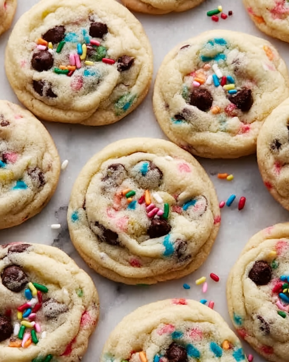 Cake Batter Chocolate Chip Cookies Recipe - Recipe Image