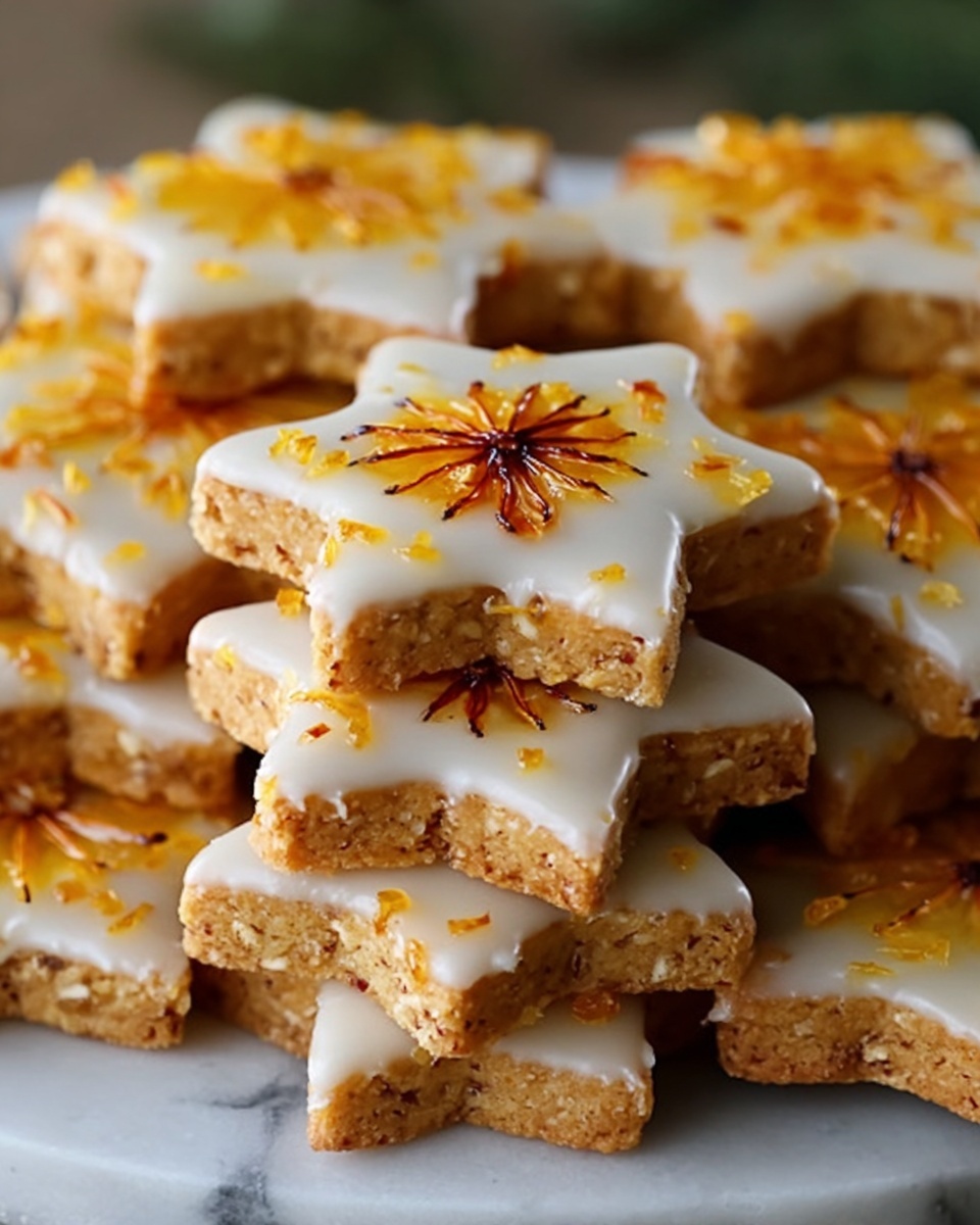 Cardamom Shortbread Cookies with Orange Glaze Recipe - Recipe Image