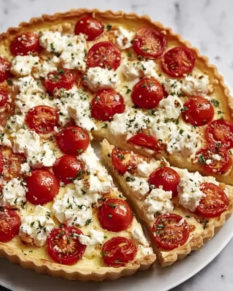Goat Cheese & Cherry Tomato Tart Recipe - Recipe Image
