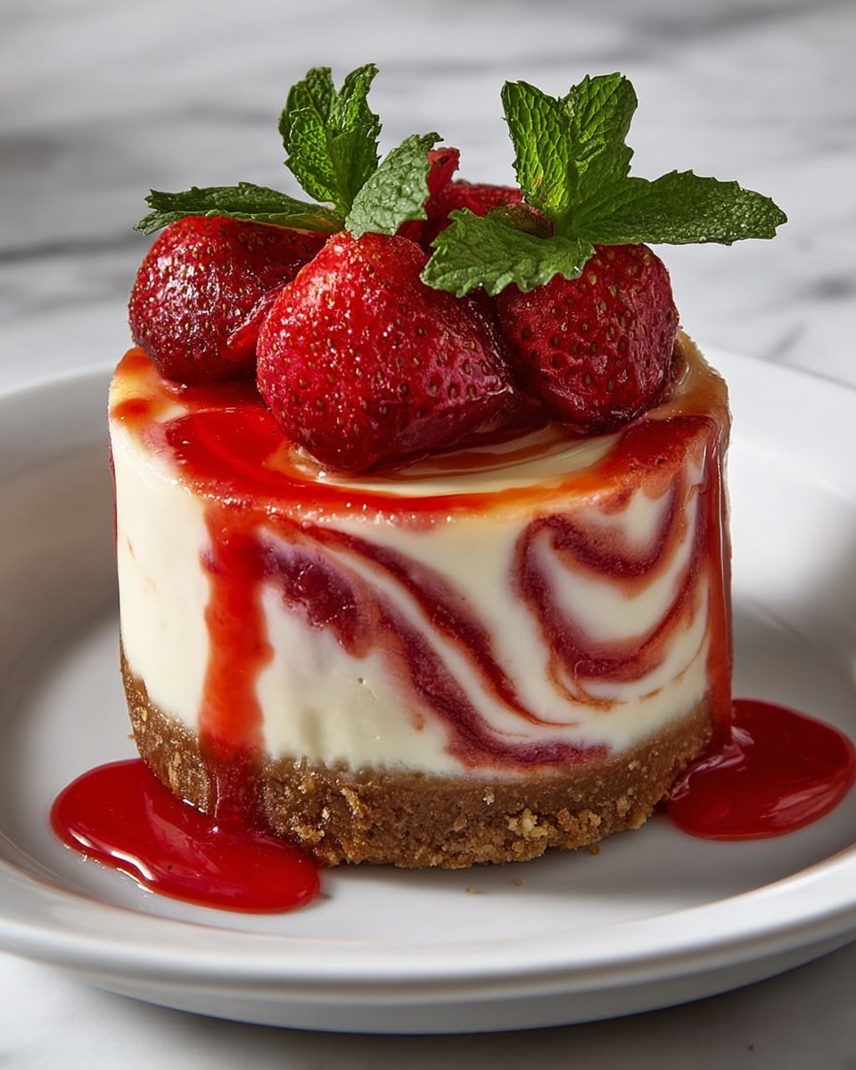 Strawberry Swirl Cheesecake: The Ultimate Dessert Recipe - Recipe Image