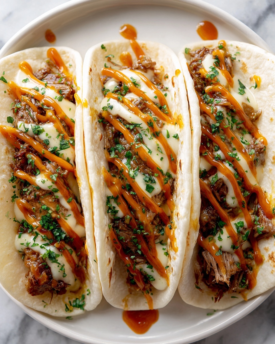 Garlic Butter Honey BBQ Beef Tacos Recipe - Recipe Image