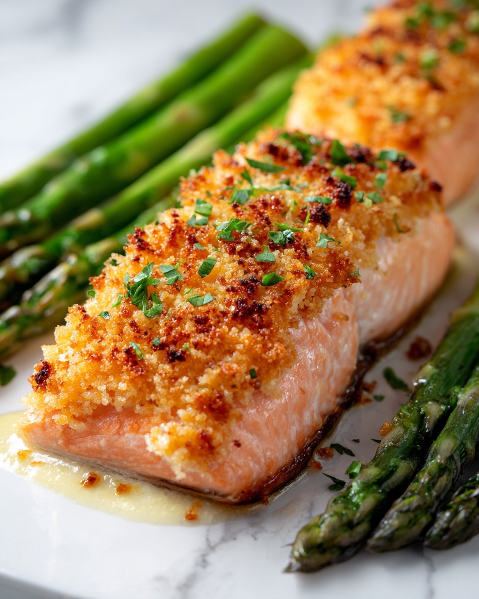 Garlic Butter Salmon & Asparagus Recipe - Recipe Image