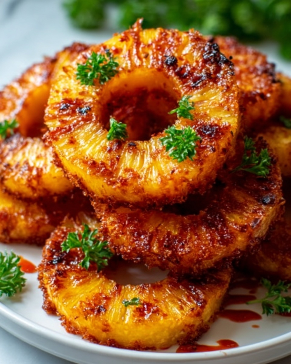 Fried Pineapple Rings Snack: A Deliciously Sweet Treat for Any Occasion Recipe - Recipe Image