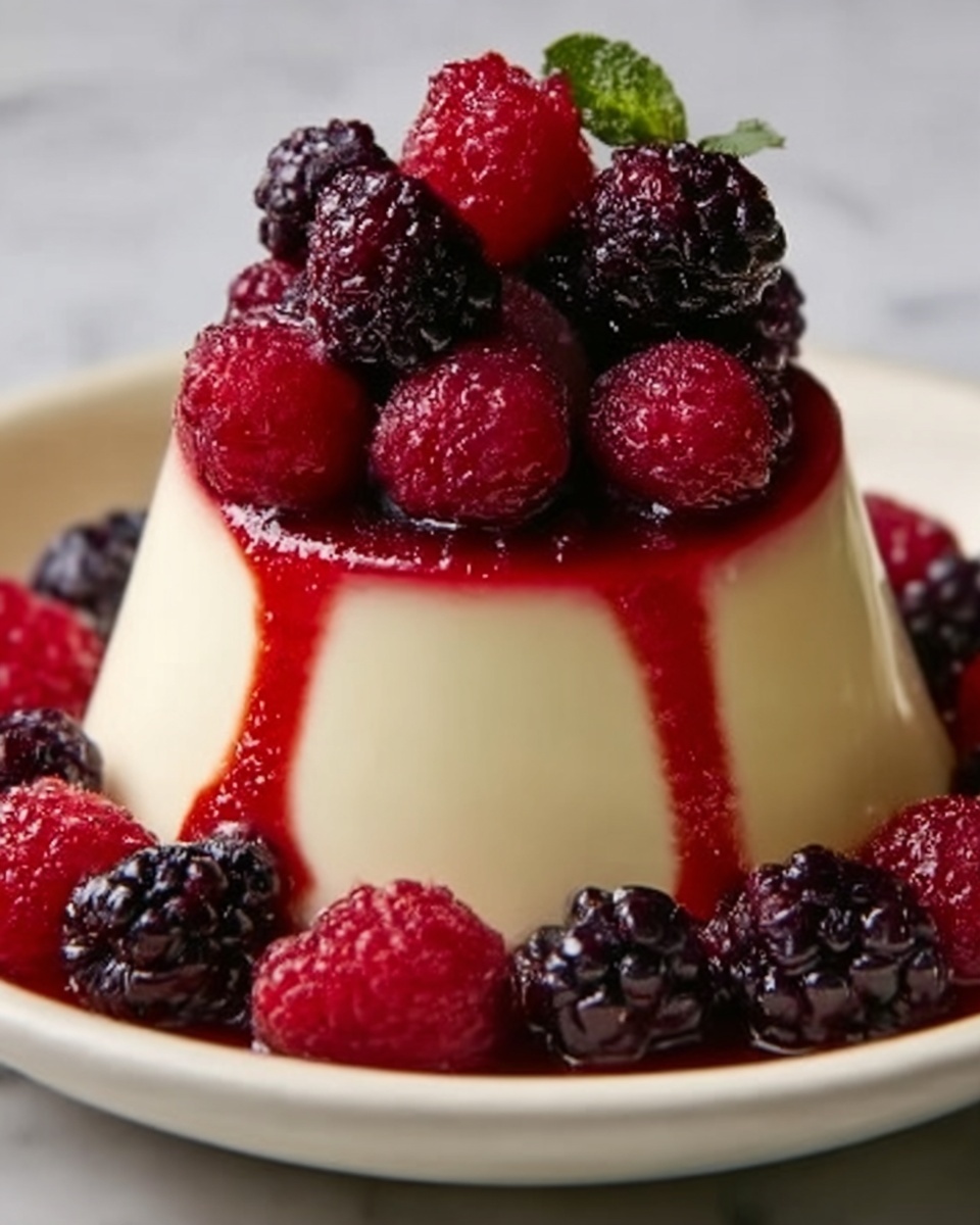 Raspberry Lychee Rose Water Panna Cotta Recipe - Recipe Image