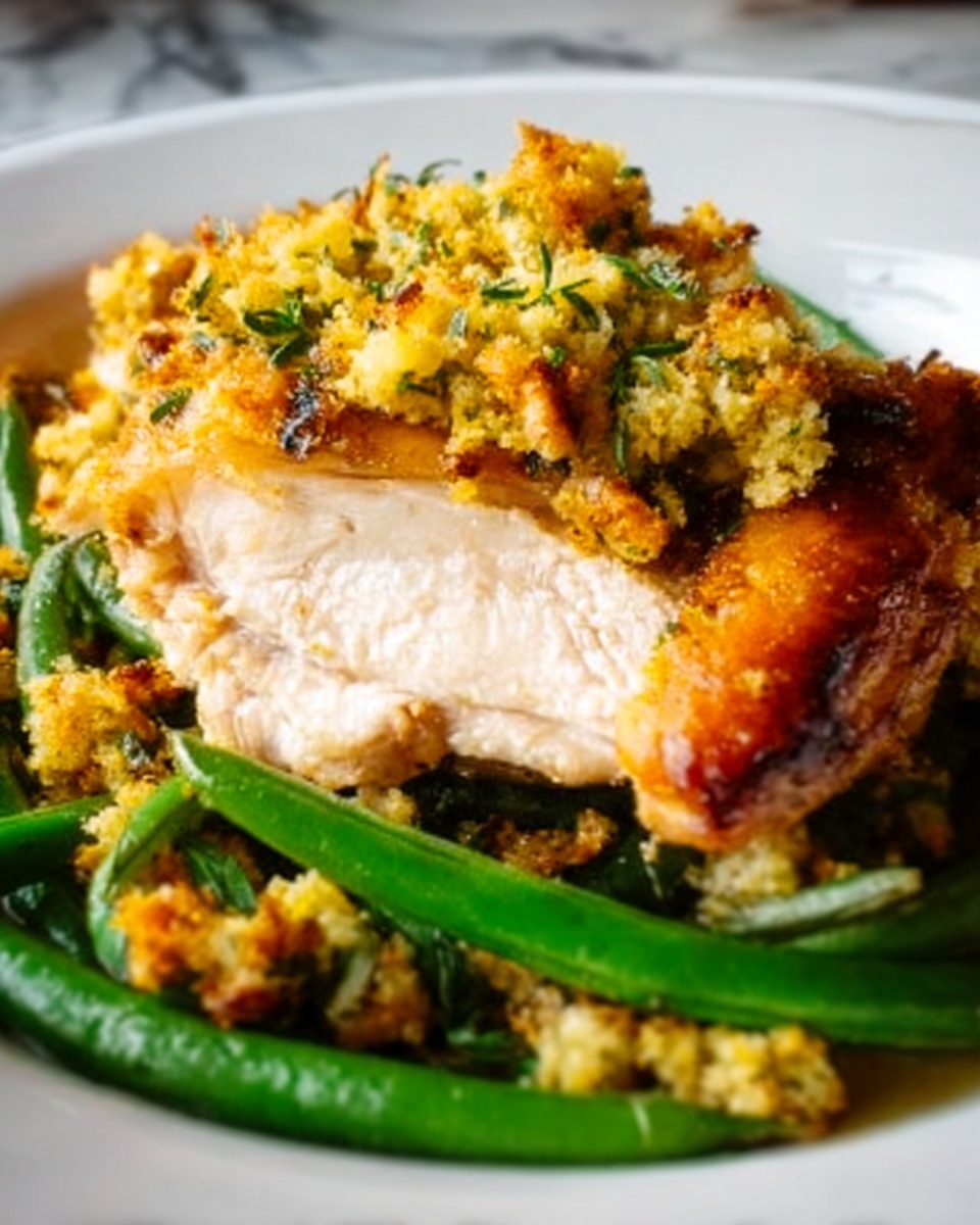 Crock Pot Chicken and Stuffing with Green Beans Recipe - Recipe Image