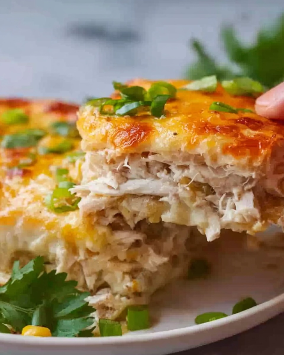 Sour Cream Chicken Enchilada Casserole Recipe - Recipe Image
