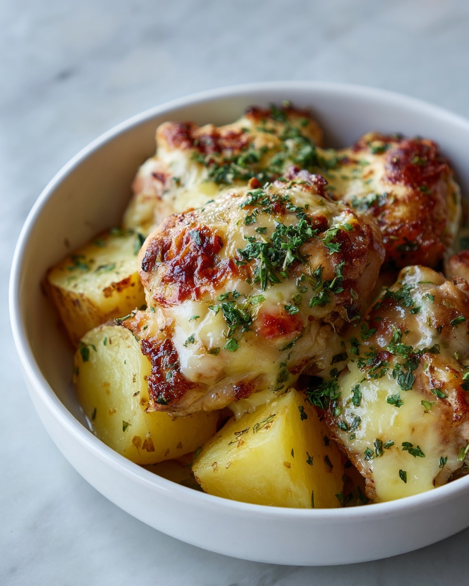 Garlic Parmesan Chicken and Potatoes (One-Pan Dinner) Recipe - Recipe Image