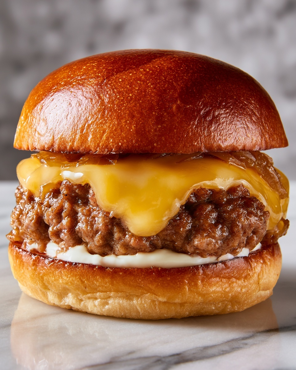 Garlicky Onion Smash Burger Recipe - Recipe Image