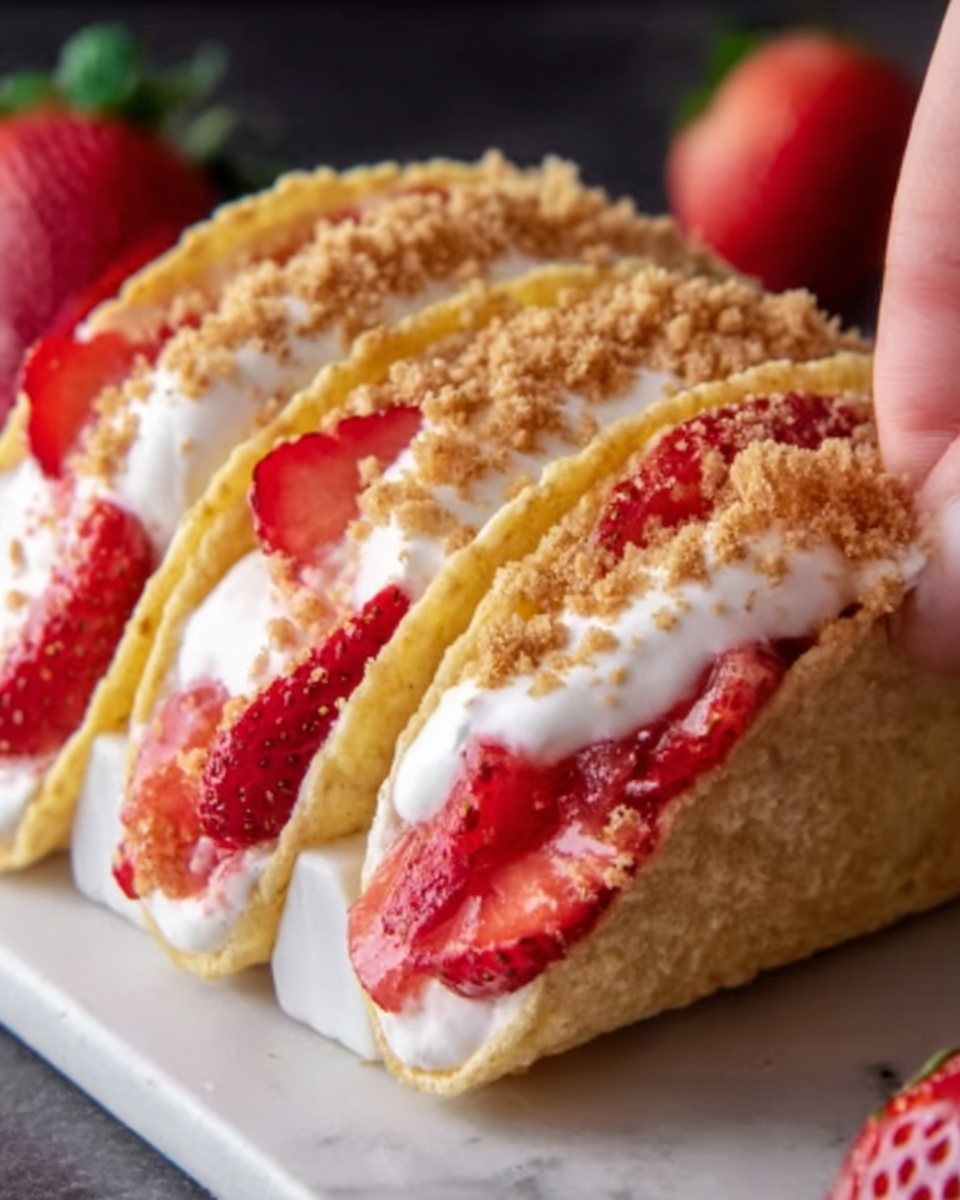 Strawberry Crunch Cheesecake Tacos Recipe - Recipe Image