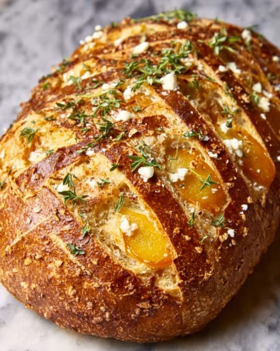 Fetta, Thyme, and Honey Loaded Loaf Recipe - Recipe Image
