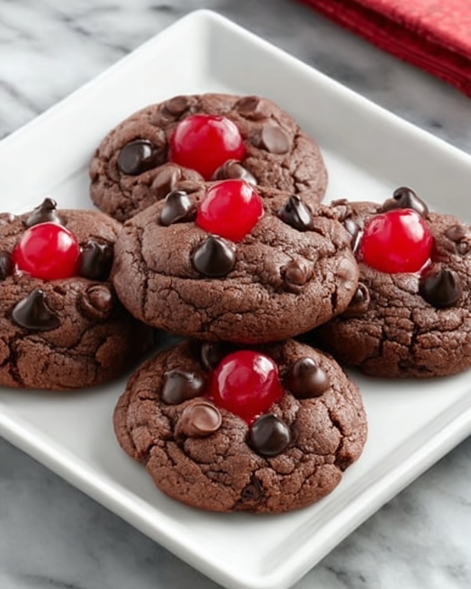 Chocolate and Cherry Lovers Cookies Recipe - Recipe Image