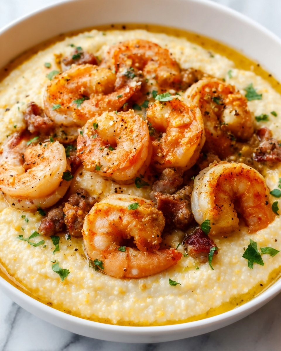 Creamy Lowcountry Shrimp and Grits Recipe - Recipe Image