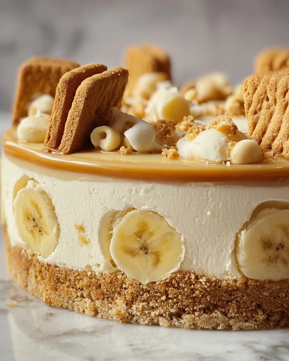 Banana Pudding Cookie Butter Cheesecake Cake Recipe - Recipe Image