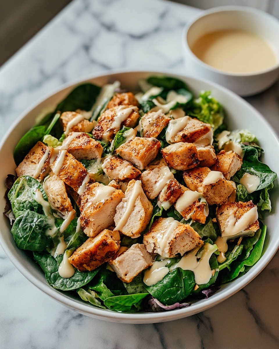 Grilled Chicken Caesar Salad with Homemade Croutons Recipe - Recipe Image