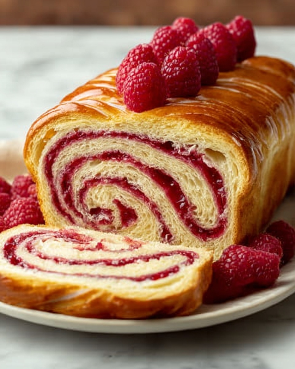Raspberry Swirl Brioche Loaf Recipe - Recipe Image