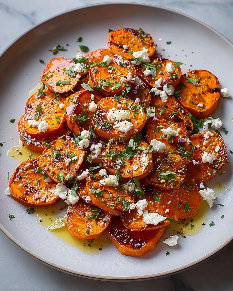 Honey Feta Sweet Potato Rounds Recipe - Recipe Image