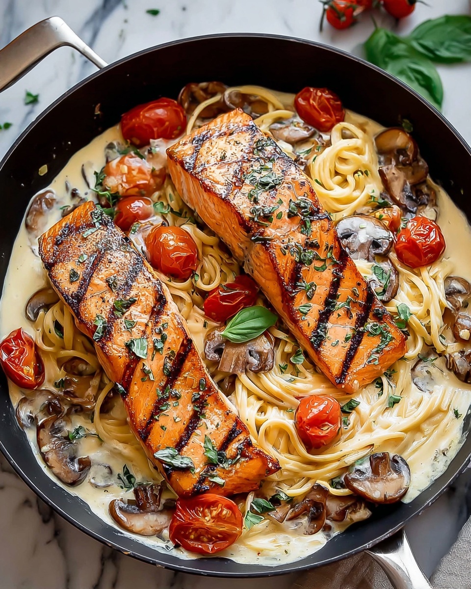 Tuscan Salmon Pasta Recipe - Recipe Image