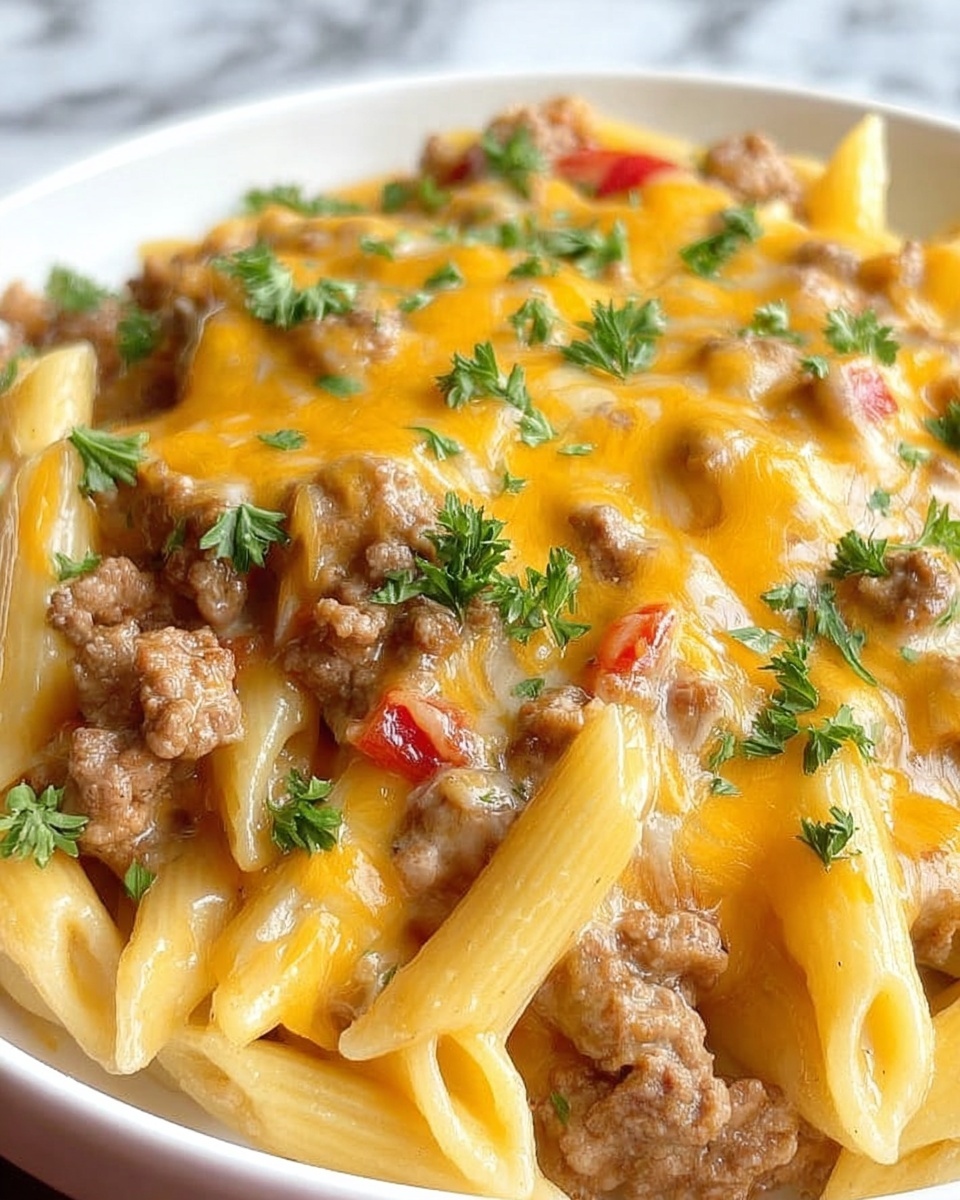 Creamy Rotel Pasta with Ground Beef Recipe - Recipe Image