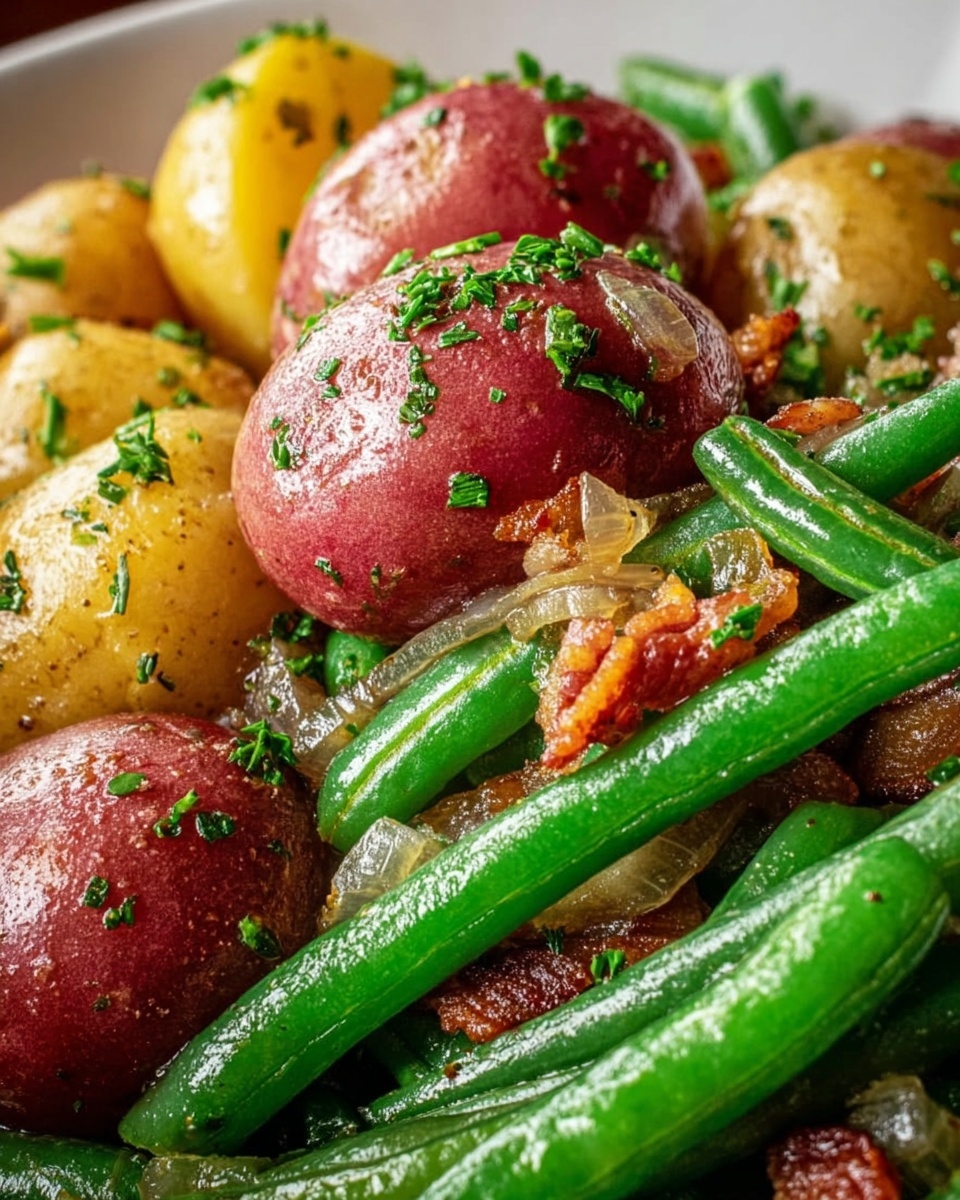 Cajun Smothered Green Beans & Potatoes Recipe - Recipe Image