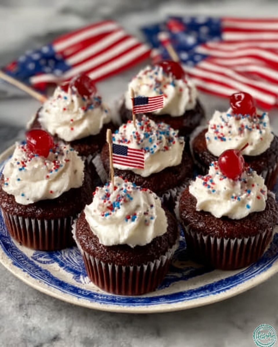 Patriotic Brownie Bombs Recipe - Recipe Image