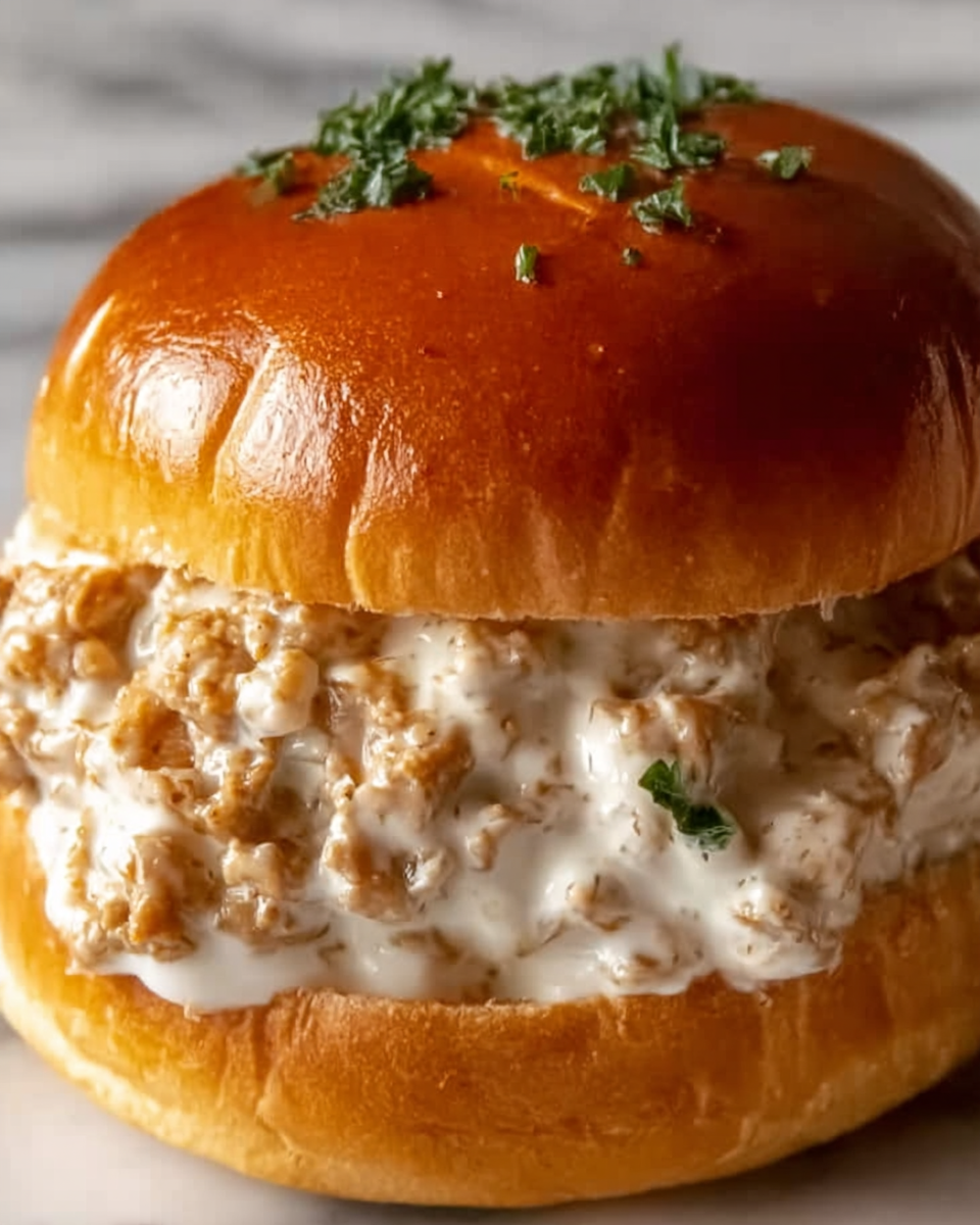 Chicken Alfredo Sloppy Joes Recipe - Recipe Image