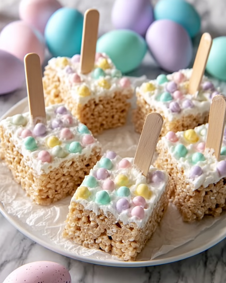Chocolate-Dipped Easter Rice Krispie Treats Recipe - Recipe Image