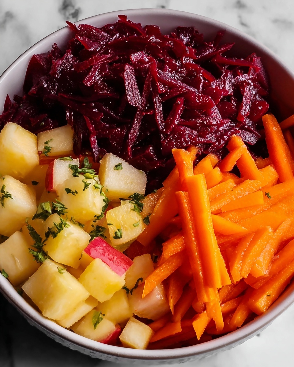 Raw Beet Salad with Apples and Carrots Recipe - Recipe Image