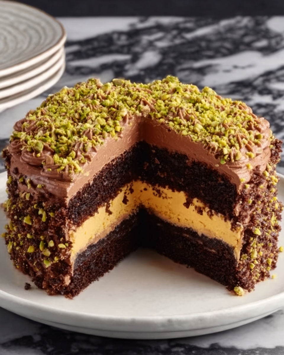 Dubai Chocolate Pistachio Cake Recipe - Recipe Image