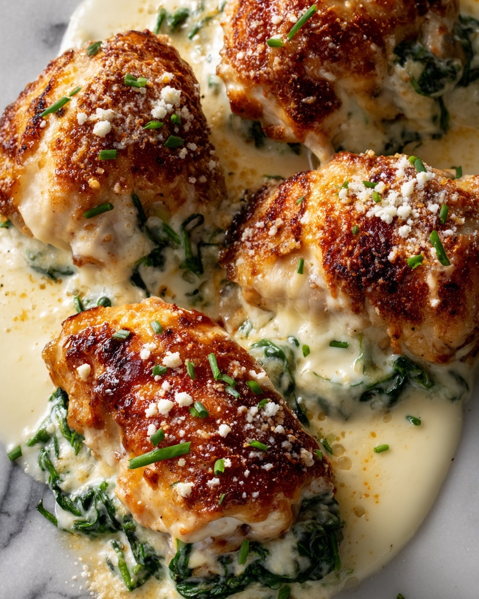 Creamy Chicken Florentine with Spinach and Parmesan Recipe - Recipe Image