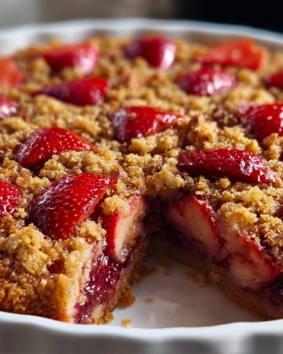 Nana's Strawberry Rhubarb Cake Recipe - Recipe Image