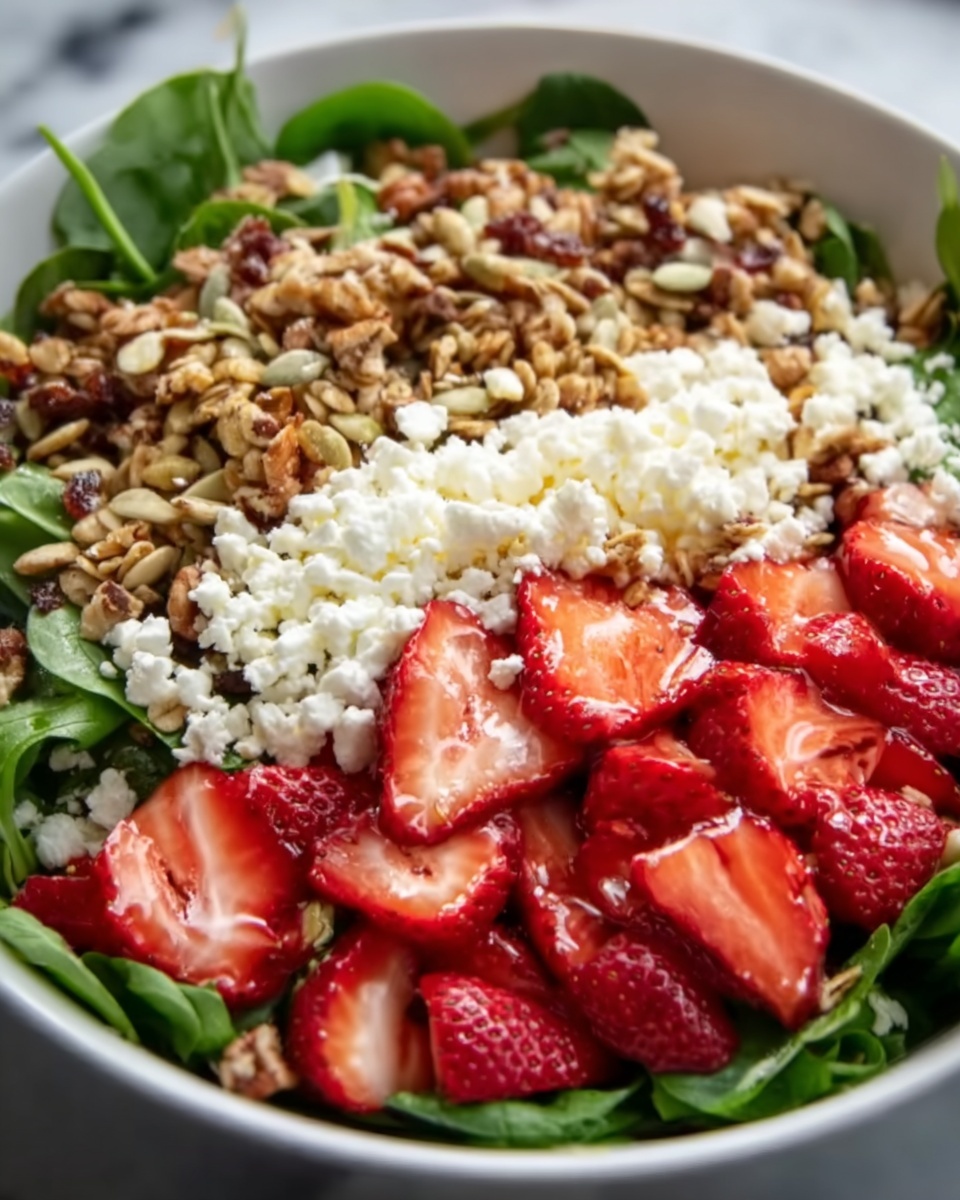 Strawberry Crunch Salad with Champagne Vinaigrette Recipe - Recipe Image