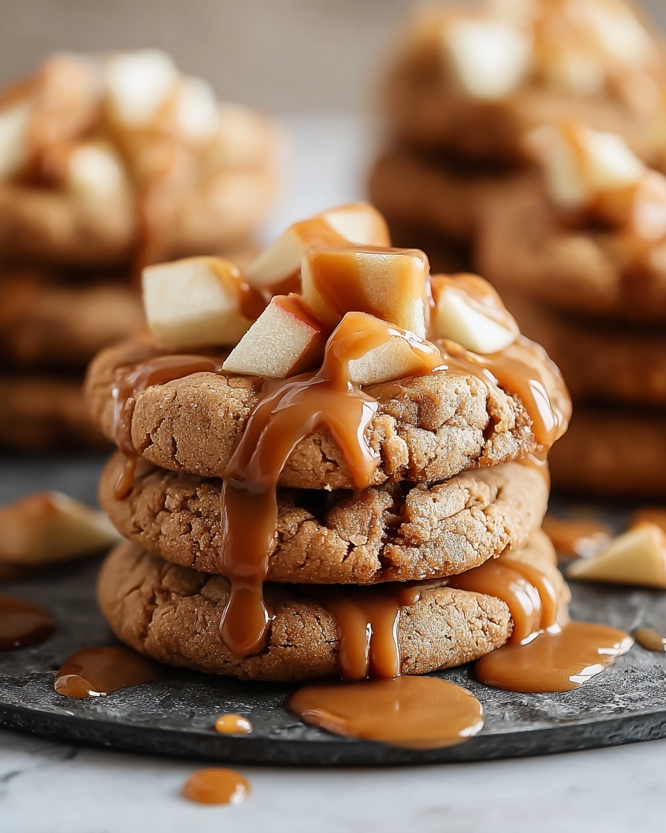 Caramel-Drizzled Apple Cinnamon Cookies Recipe - Recipe Image