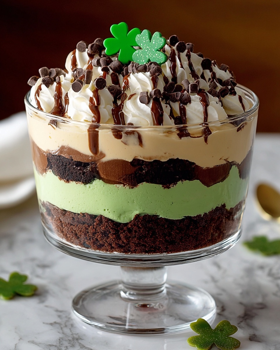 St. Patrick's Day Brownie Trifle Recipe - Recipe Image