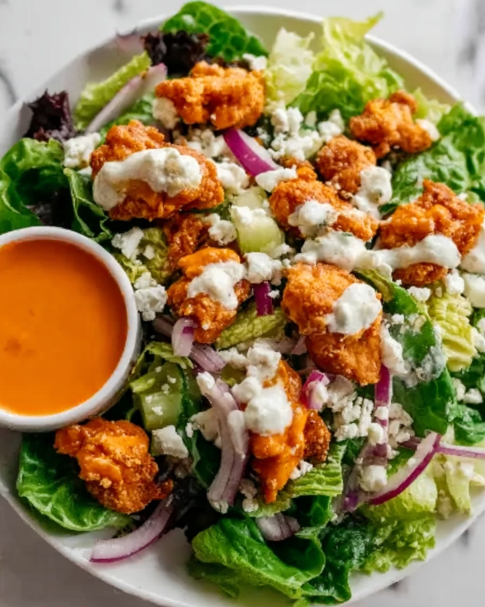 Fried Buffalo Chicken Salad Recipe - Recipe Image