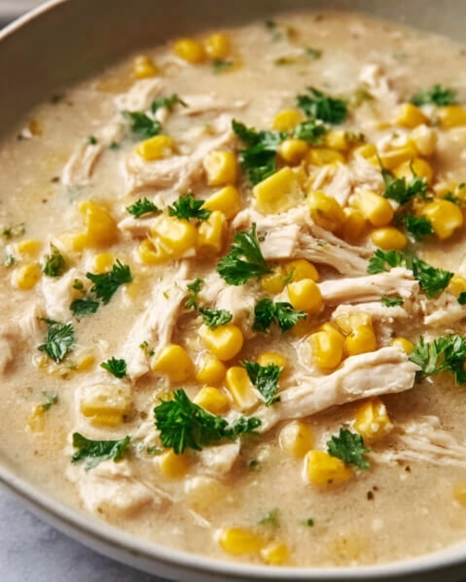 Creamy White Chicken Chili with Corn Recipe - Recipe Image