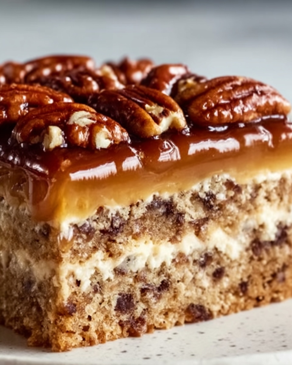 Southern Pecan Caramel Cake Recipe - Recipe Image