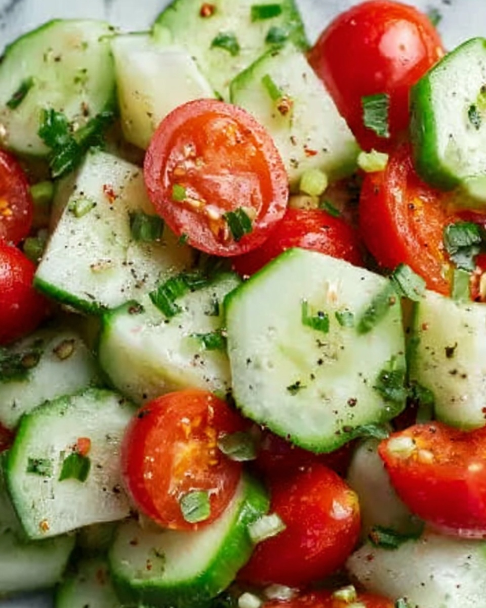 Refreshing Greek Cucumber and Tomato Salad Recipe - Recipe Image