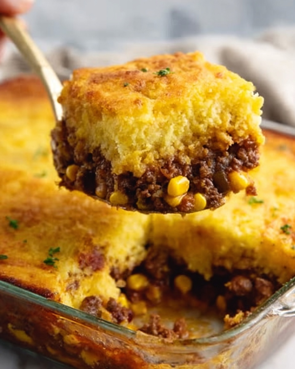 Easy Cowboy Cornbread Casserole Recipe - Recipe Image