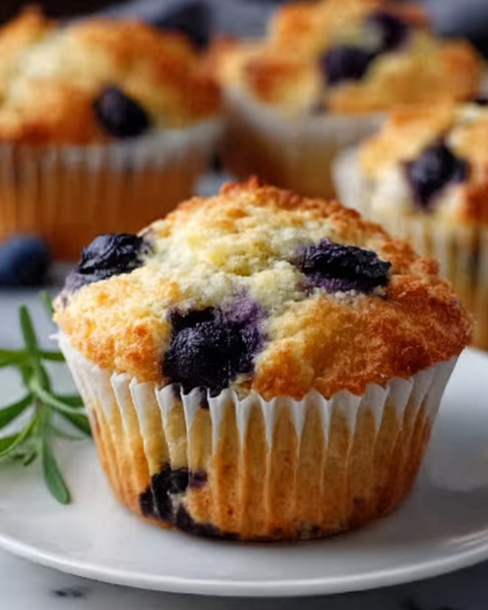 Blueberry Muffins with Lemon Zest Topping Recipe - Recipe Image