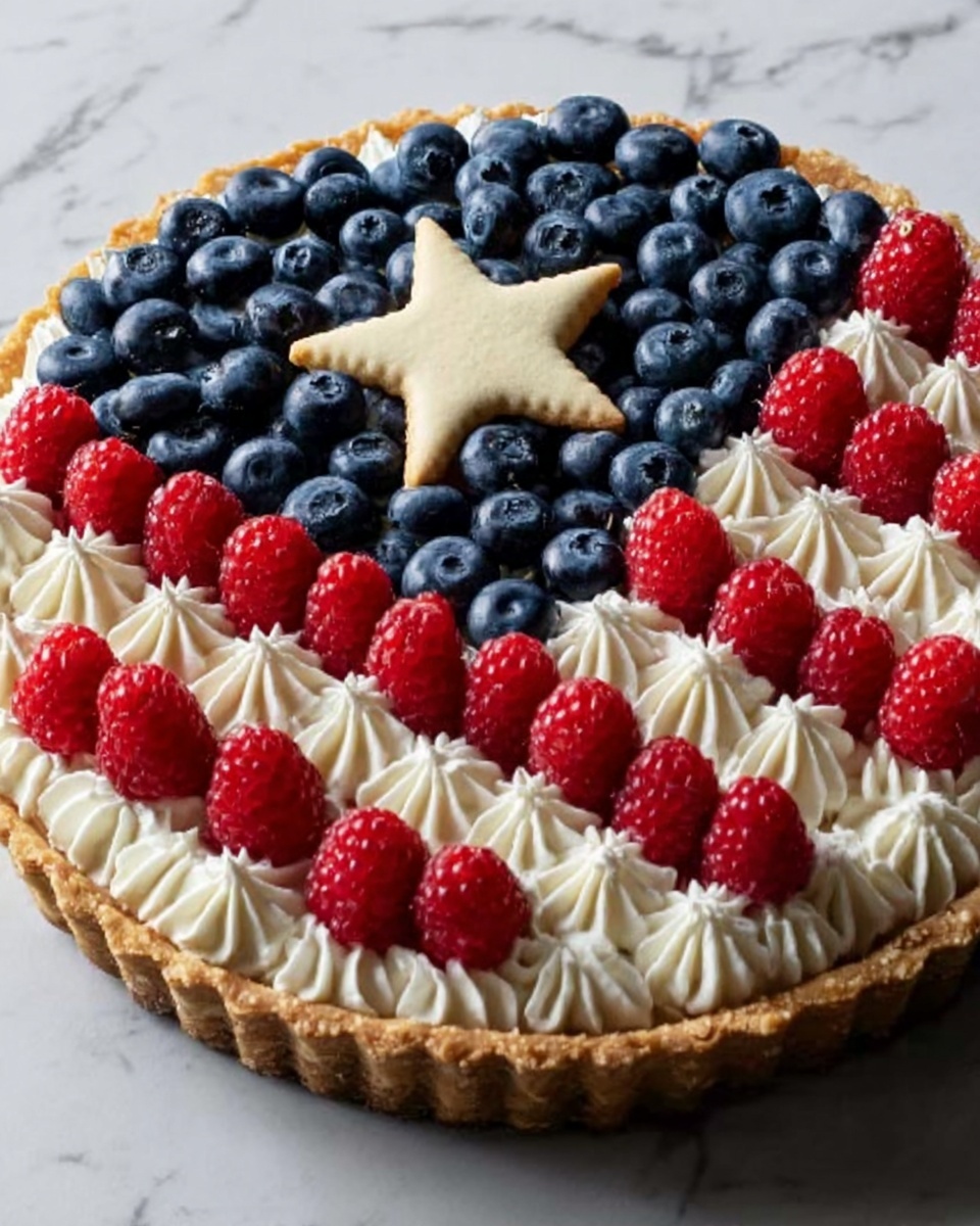 Red, White, and Blueberry Flag Pizza Recipe - Recipe Image