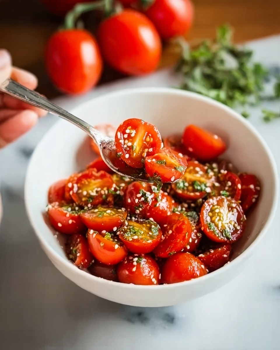 Garlic Roasted Cherry Tomatoes Recipe - Recipe Image