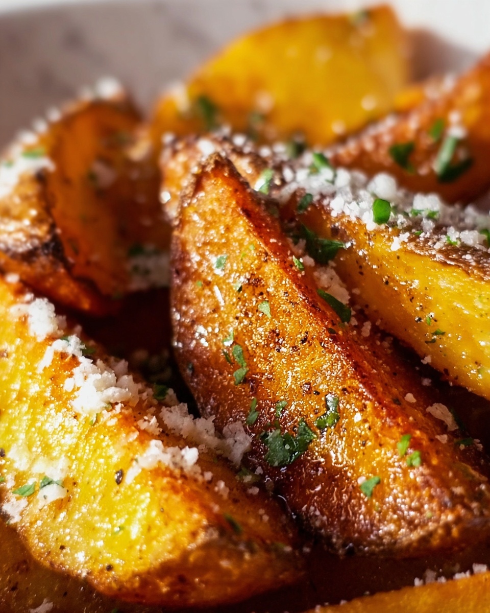 Parmesan and Garlic Baked Potato Wedges Recipe - Recipe Image