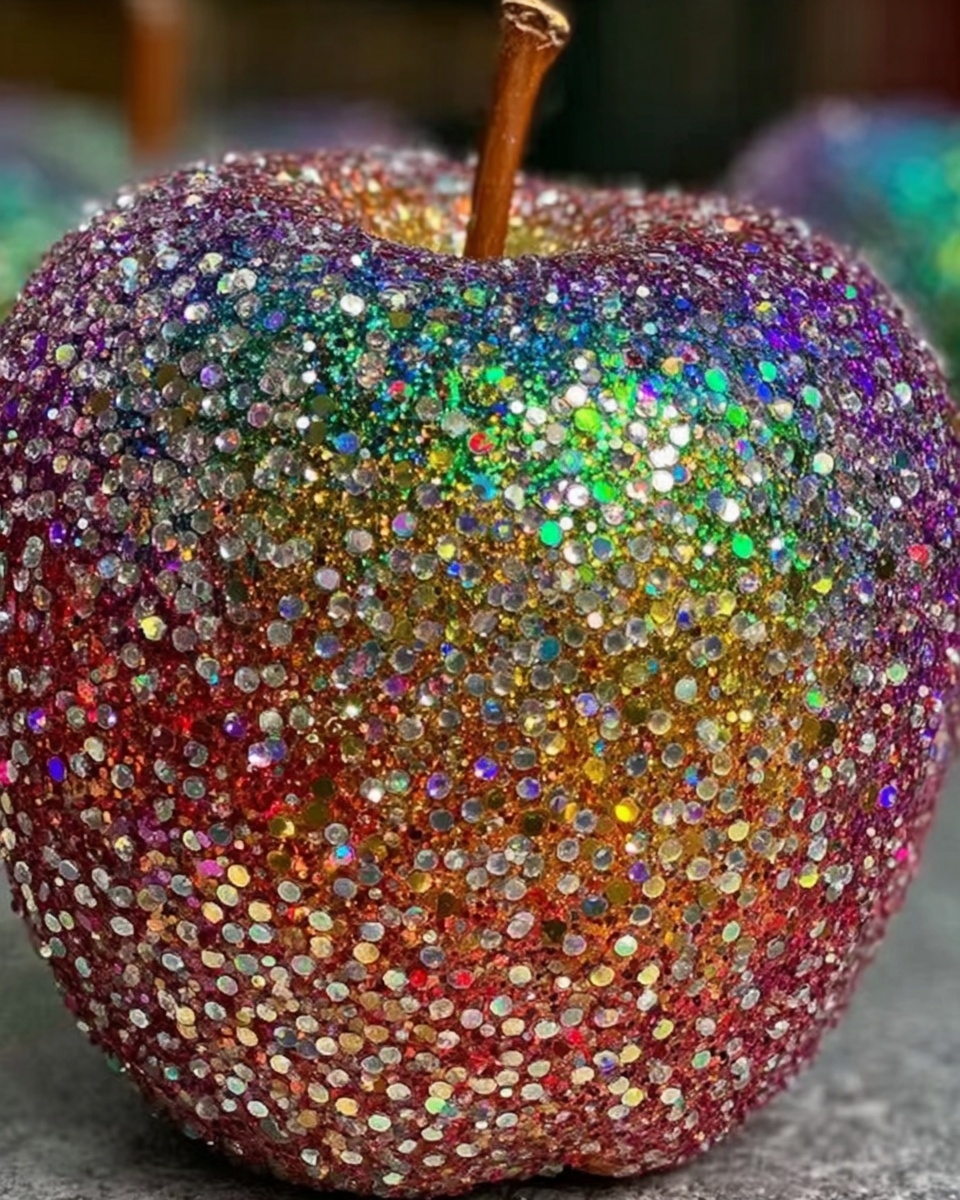 Colorful Sparkle Candy Apple Recipe - Recipe Image