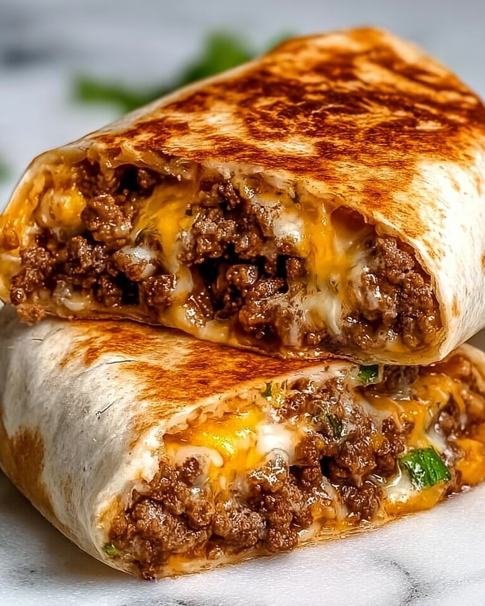 Cheesy Beef Burritos with Crispy Fries Recipe - Recipe Image