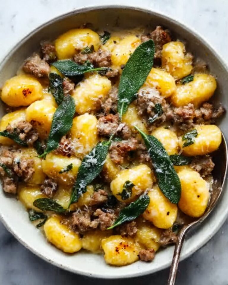Creamy Butternut Squash Gnocchi with Sausage Recipe