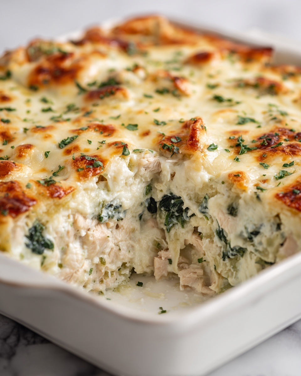 Creamy Chicken and Spinach Casserole Recipe - Recipe Image
