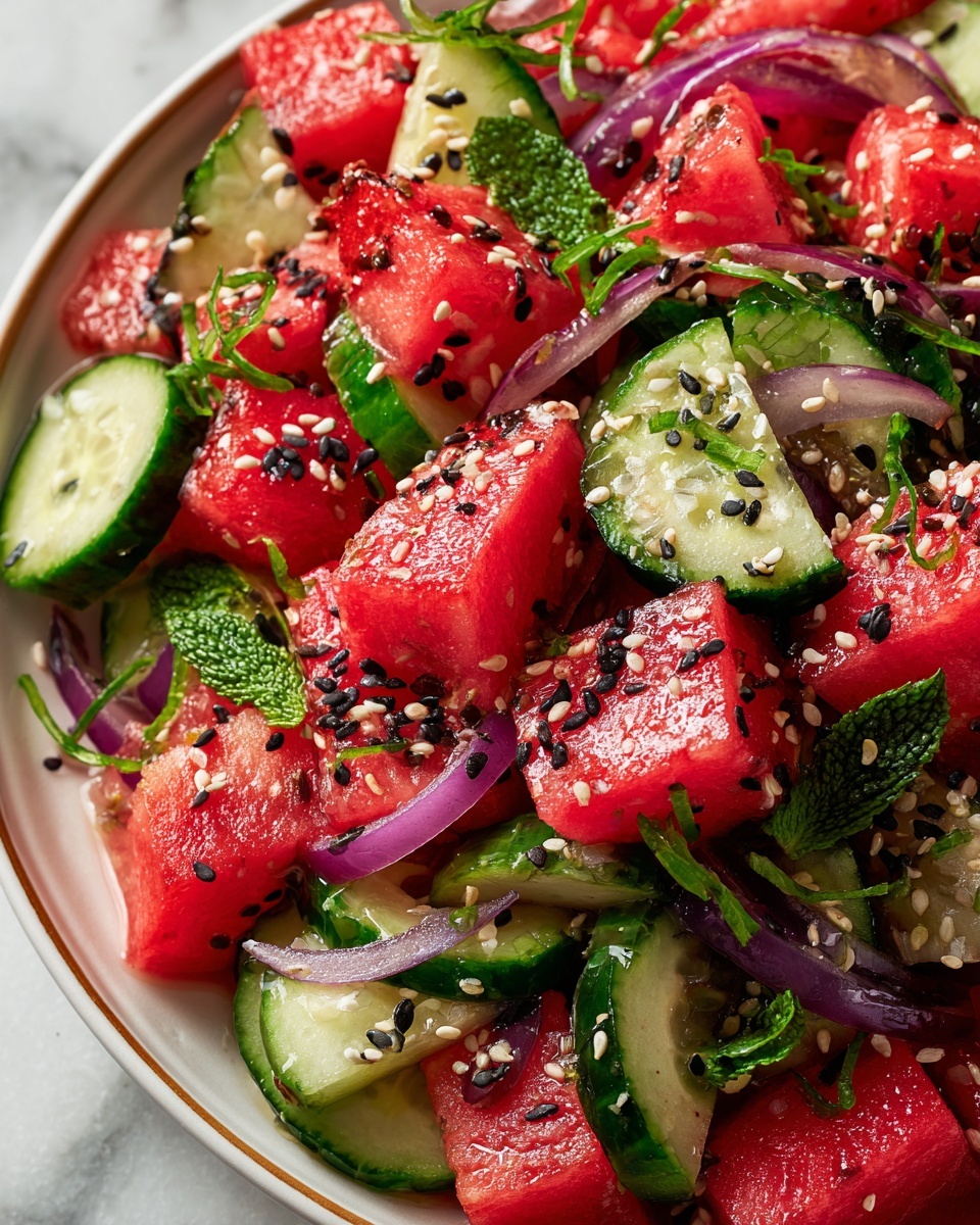 Watermelon Shiso Salad Recipe - Recipe Image