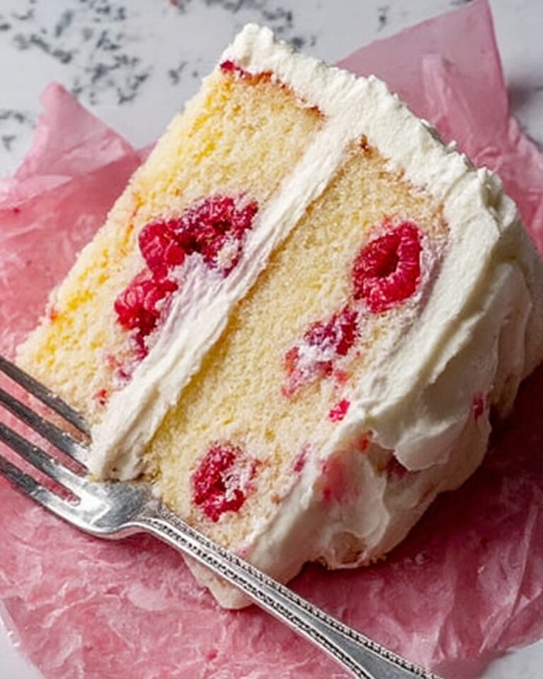 Raspberry Lemon Cake with Lemon Buttercream Frosting Recipe